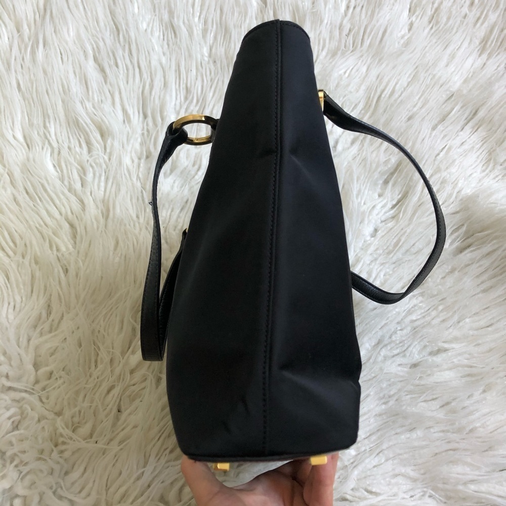 Kate Spade New York Black Nylon Gold Hardware Mini Top Handle Tote Bag EUC OS - Picture 5 of 13